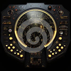 Alien spaceship control panel