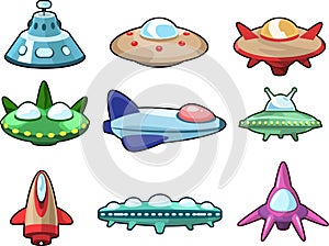 Alien spaceship icon cartoons photo