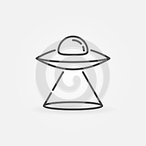 Alien Spaceship vector concept Extraterrestrial Vessel outline icon