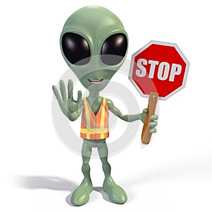 Alien stop sign