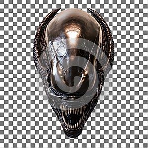 Alien extraterrestrial on a Transparent Background