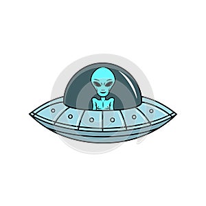 ALIEN UFO SPACESHIP COLOR