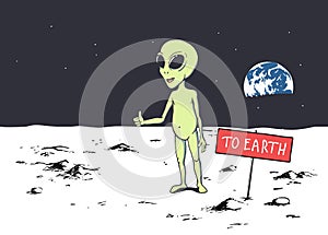 Alien want to get to Earth