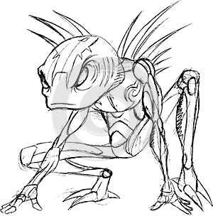 Alien Warrior Sketch