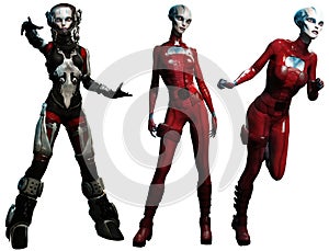 Alien women 3D illustration