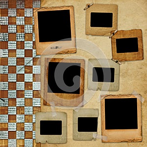 Alienated frame for photo