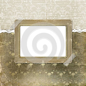 Alienated frame for photo