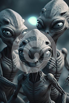 Aliens and extra terrestrials from another planet