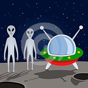 Aliens and Spacecraft on the Moon