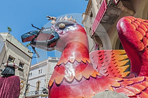 Aliga fantastic figure at Festa Major in Sitges, Spain photo