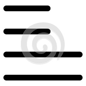 Align, alignment Bold Vector Icon which can be easily edited or modified