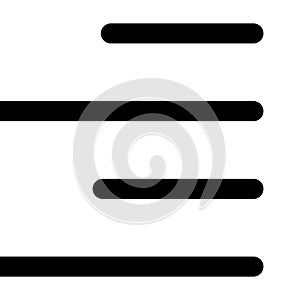Align, alignment Bold Vector Icon which can be easily edited or modified
