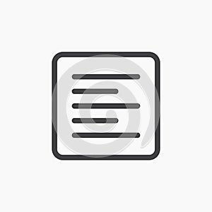 Align left vecor icon set