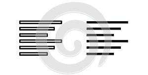 Align left vecor icon set