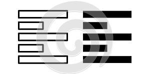 Align left vecor icon set