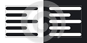 Align left vecor icon set