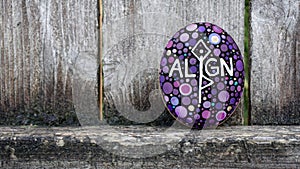 Align yoga kindness rock