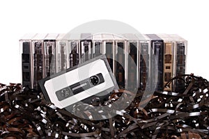 Aligned audio cassettes