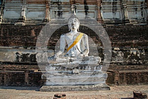 Aligned buddha statues