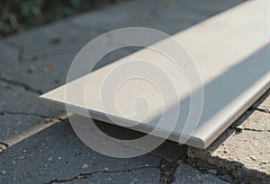 Aligned busway cover sections resting on supports in a construction setting