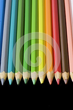 Aligned Color Pencils