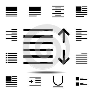 alignment, editorial, text icon. Simple glyph, flat vector of Text editor set icons for UI and UX, website or mobile application