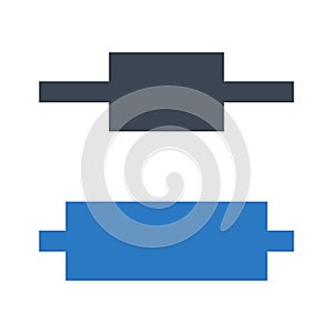 Alignment glyphs double color icon