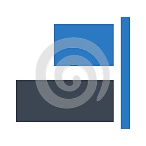 Alignment glyphs double color icon