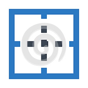 Alignment glyphs double color icon