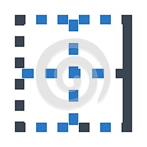 Alignment glyphs double color icon