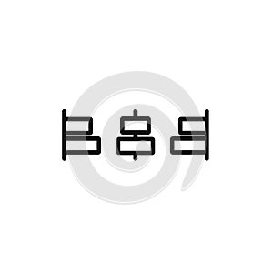 Alignment icon vector set collection for web