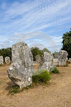 Alignment of Kerzerho - rows of menhirs in Brittany