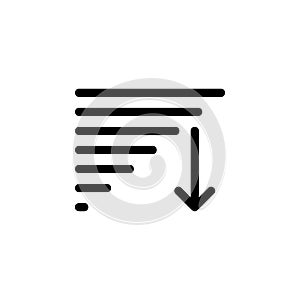 alignment text icon. Simple glyph vector of text editor set icons for UI and UX, website or mobile application