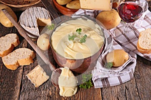 Aligot,cheese fondue photo