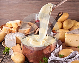 Aligot,cheese melted