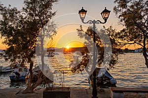 Aliki beach at sunset - Cyclades island - Aegean sea - Aliki Par