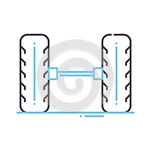 aliment wheel line icon, outline symbol, vector illustration, concept sign