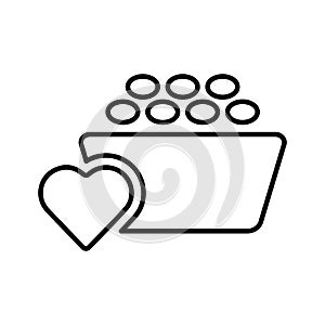 Alimentary, alimentation icon. Line icon, outline symbol photo