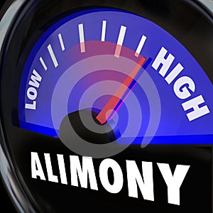 Alimony Gauge Level Spousal Support Financial Payment Amount