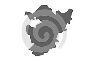 Alirajpur District Map Highlighted on Madhya Pradesh State Map