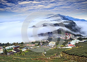 Alishan,Chiayi County,Taiwan:Sunset clouds