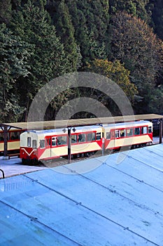 Alishan forest railway in Taiwan