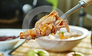 Alitas de pollo en salsa picante photo