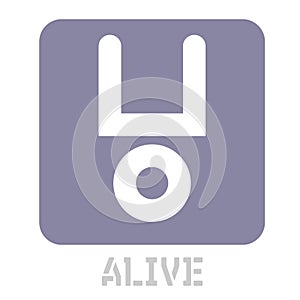 Alive conceptual graphic icon photo