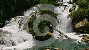Aliwagwag Waterfalls in the Philippines. Mindanao.
