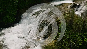 Aliwagwag Waterfalls in the Philippines. Mindanao.