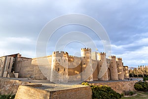 The Aljaferia Palace is a fortified medieval palace in Zaragoza, Spain