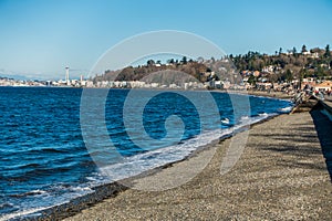 Alki Beach in West Seattle, Washington