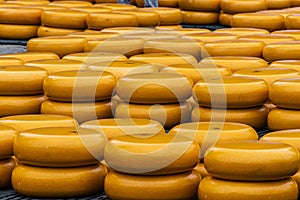 ALKMAAR , NETHERLANDS - May 18, 2018: Cheese Market