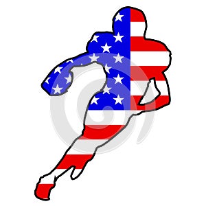 All American Football Player Silhouette